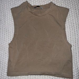 Zara tan cropped tank size S never worn